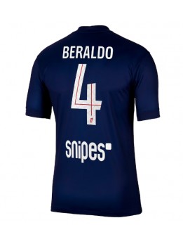 Muži Futbalové oblečenie Paris Saint-Germain Lucas Beraldo #4 2025-26 Krátky Rukáv - Domáci